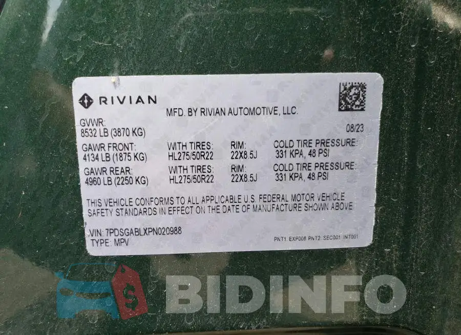7PDSGABLXPN020988 Photo# 13