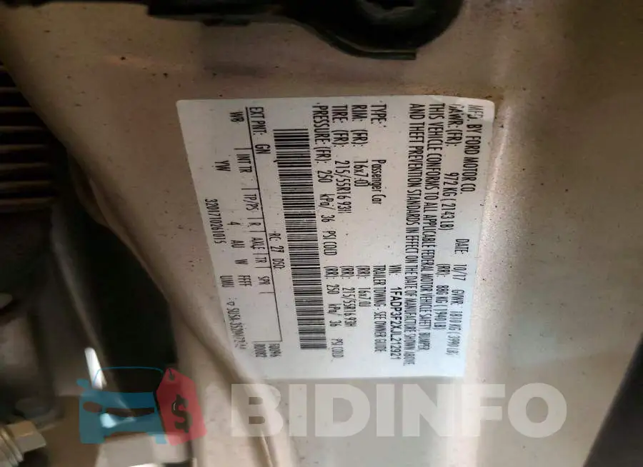 1FADP3F2XJL212921 Photo# 13