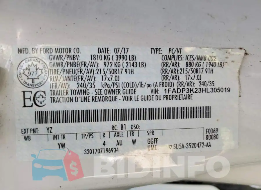 1FADP3K23HL305019 Photo# 13