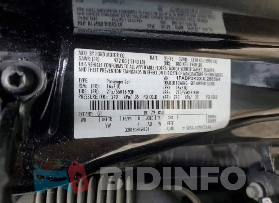 1FADP3K2XJL288564 Photo# 13