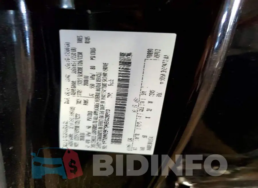 1FT8W3BT5KEG28913 Photo# 12