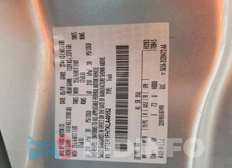 1FTER1FH7KLA49552 Photo# 12
