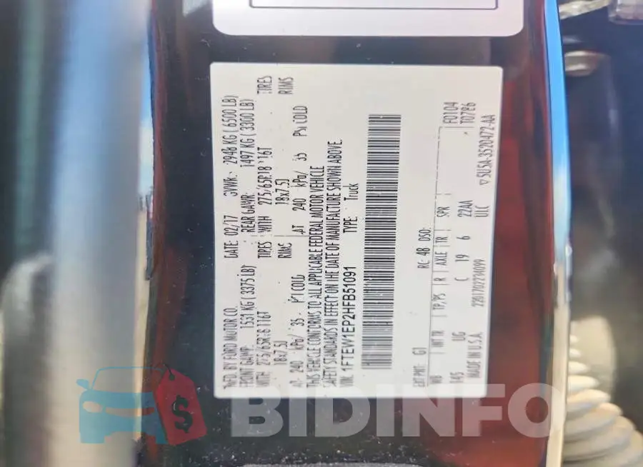 1FTEW1EP2HFB51091 Photo# 12