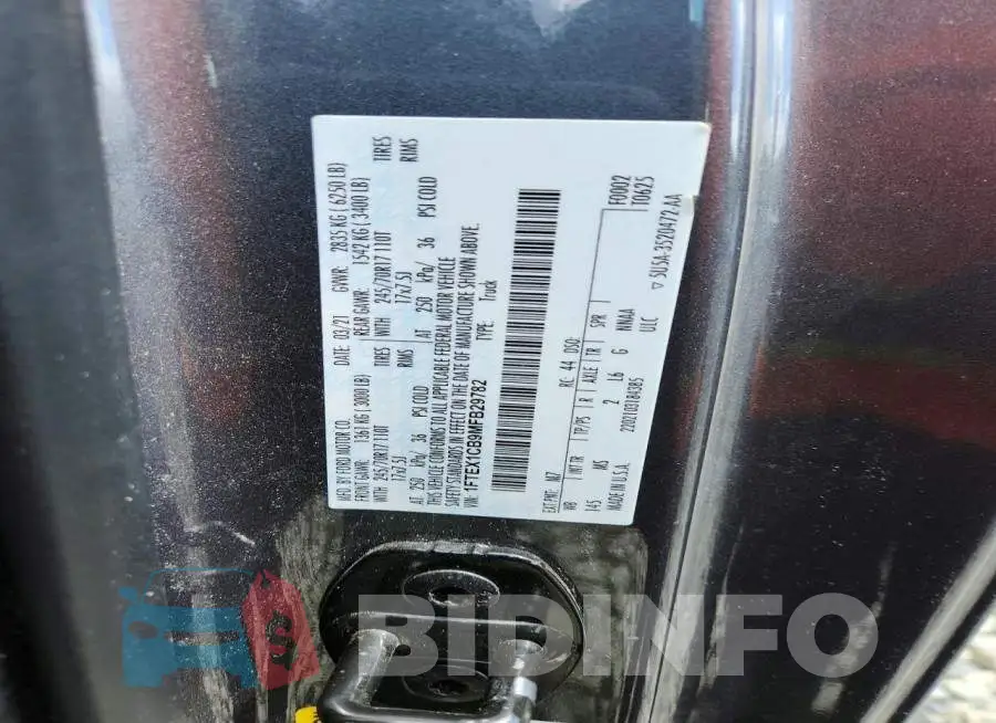 1FTEX1CB9MFB29782 Photo# 12