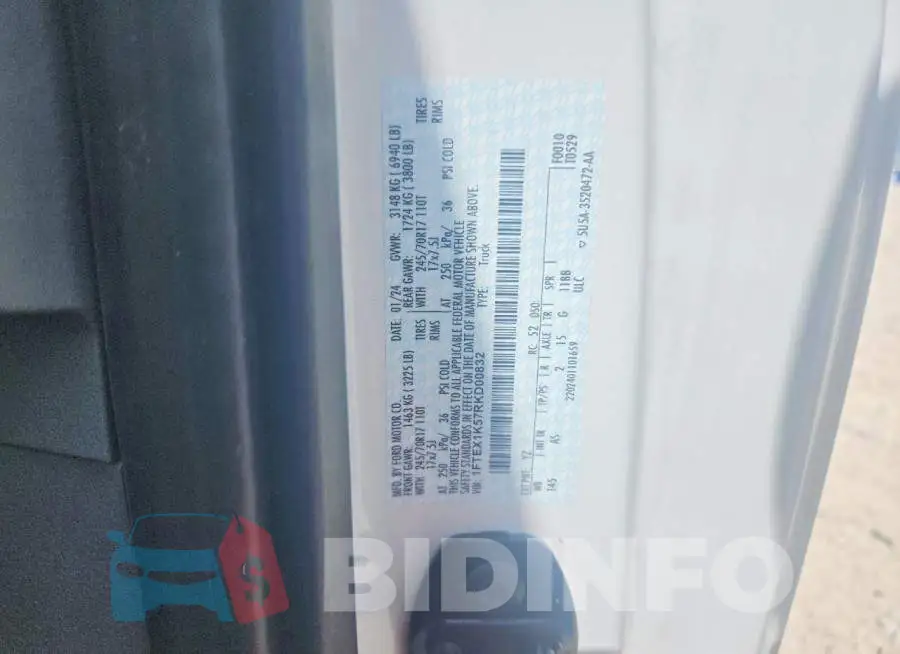 1FTEX1K57RKD00832 Photo# 12
