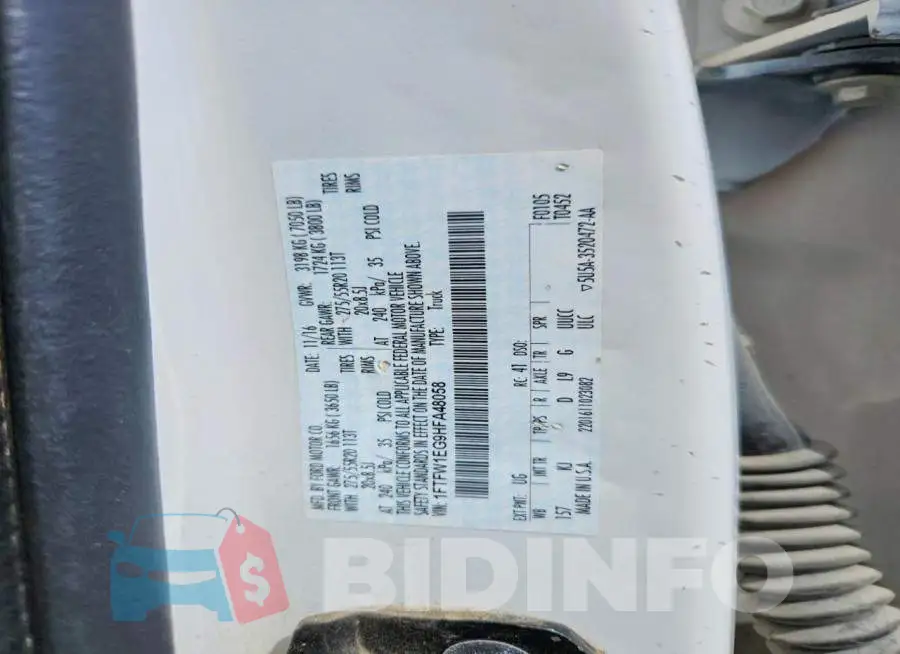 1FTFW1EG9HFA48058 Photo# 12