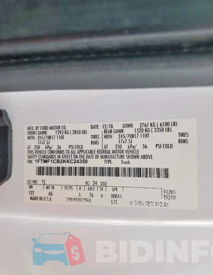 1FTMF1CB2KKC24350 Photo# 12