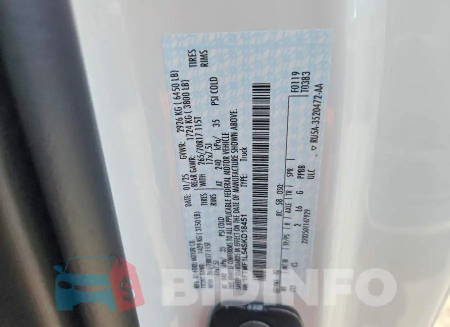 1FTMF1L54SKD18451 Photo# 12