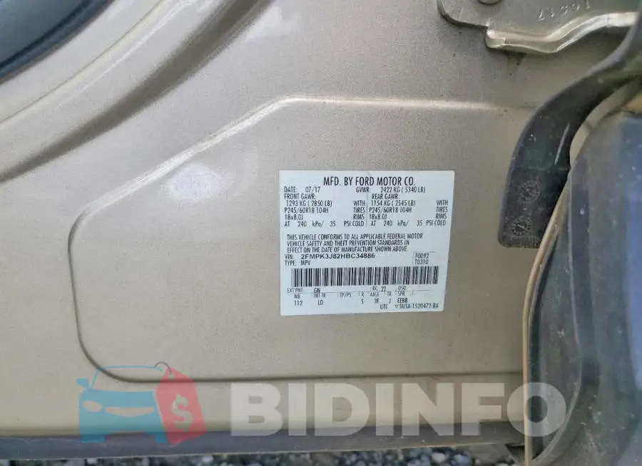 2FMPK3J82HBC34886 Photo# 12