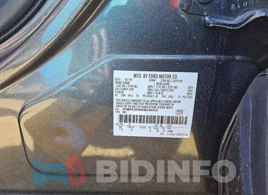 2FMPK3K96KBC49535 Photo# 12