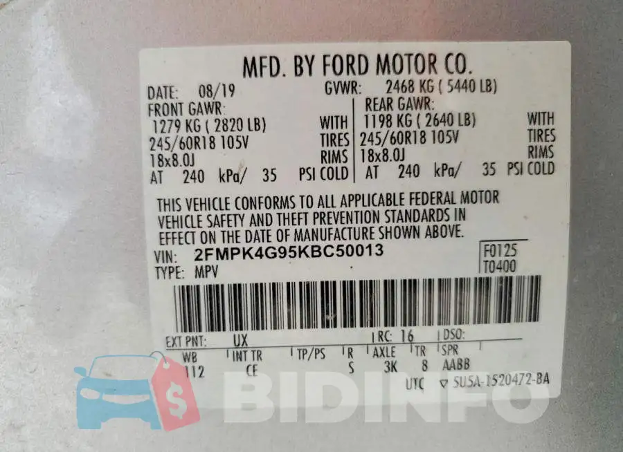 2FMPK4G95KBC50013 Photo# 13