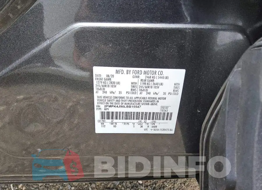 2FMPK4J90LBB15547 Photo# 12