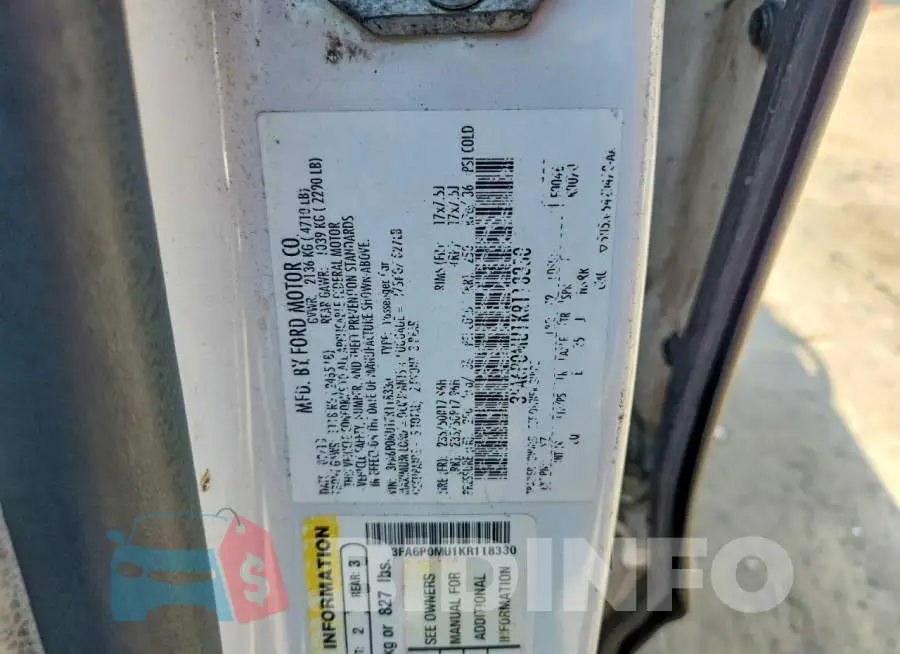 3FA6P0MU1KR118330 Photo# 12