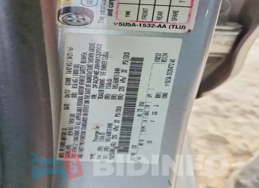 3FADP4EJ9HM132002 Photo# 12