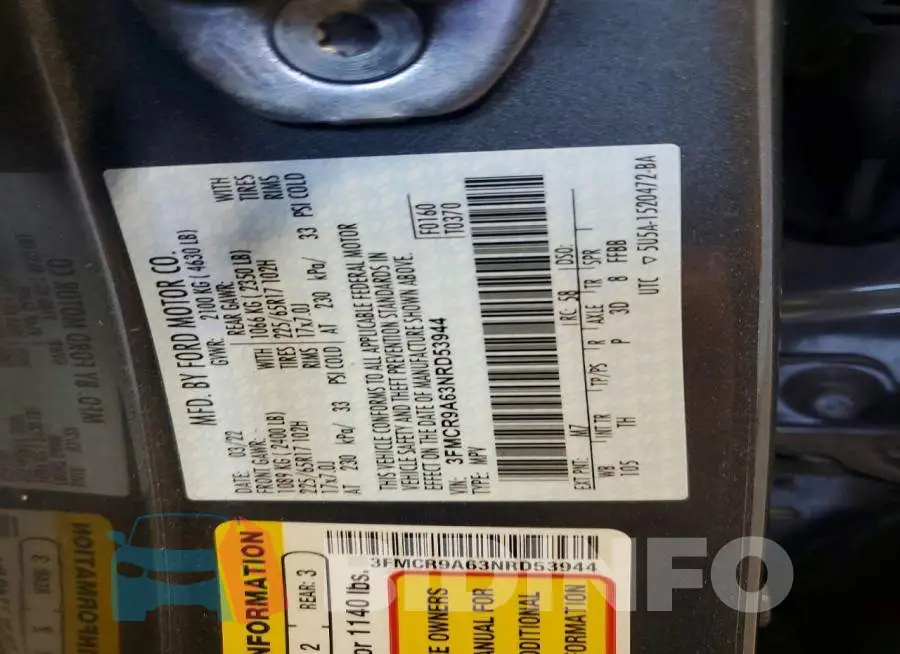 3FMCR9A63NRD53944 Photo# 14