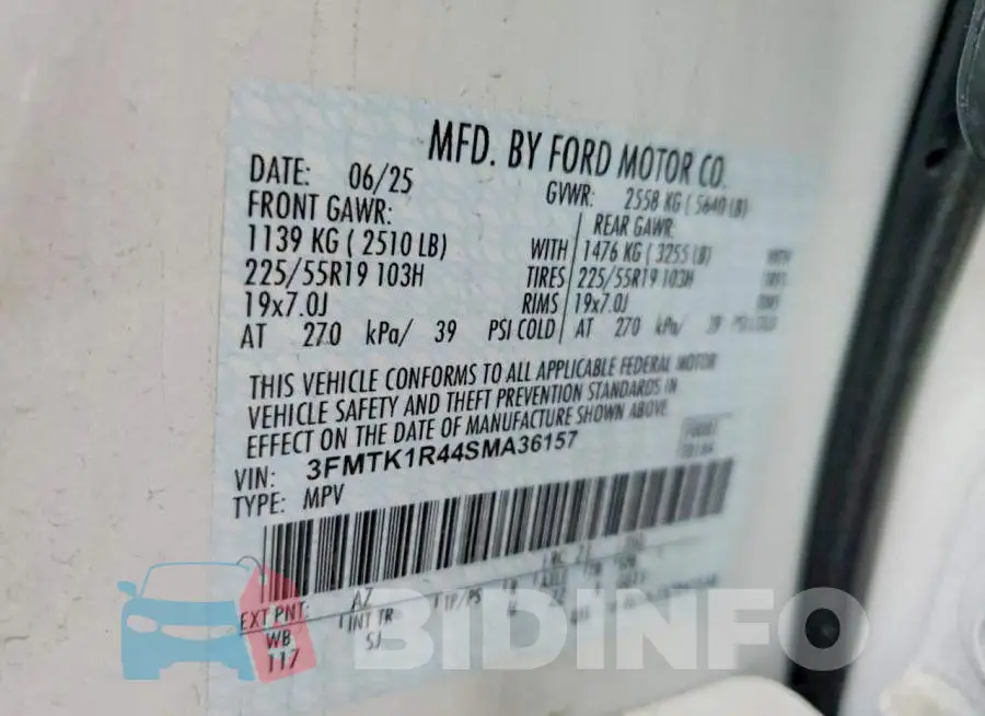3FMTK1R44SMA36157 Photo# 13