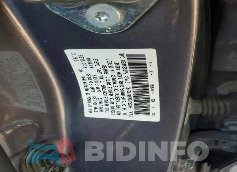 1HGCR3F96HA043937 Photo# 12