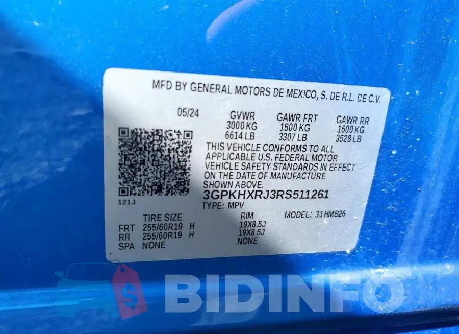 3GPKHXRJ3RS511261 Photo# 13