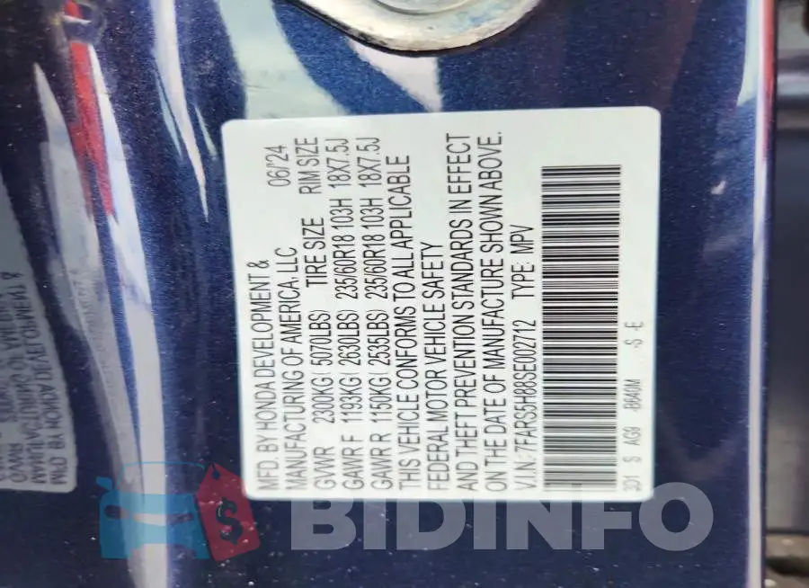 7FARS5H88SE002712 Photo# 13