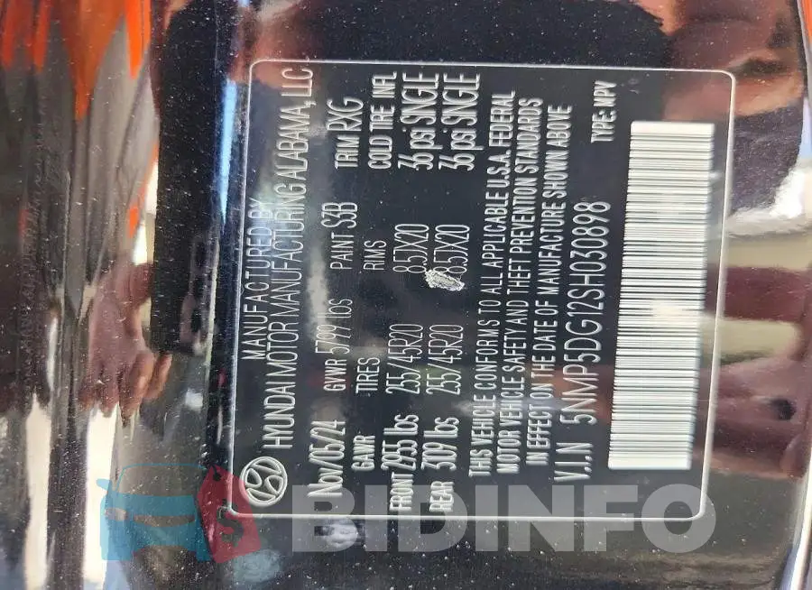 5NMP5DG12SH030898 Photo# 13