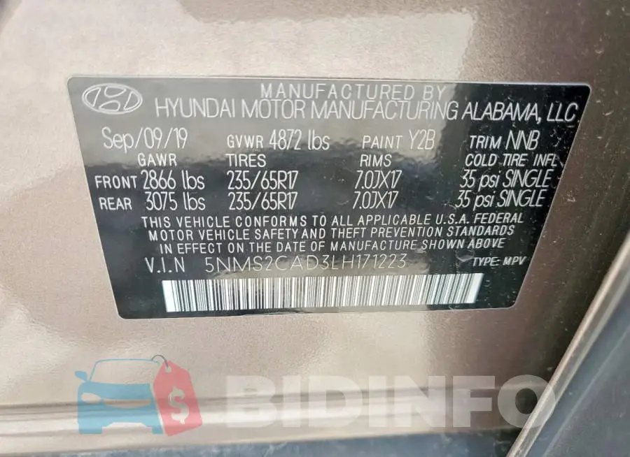5NMS2CAD3LH171223 Photo# 13