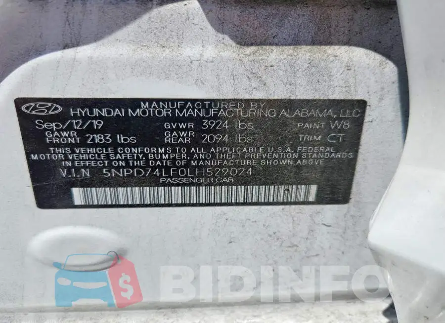 5NPD74LF0LH529024 Photo# 12