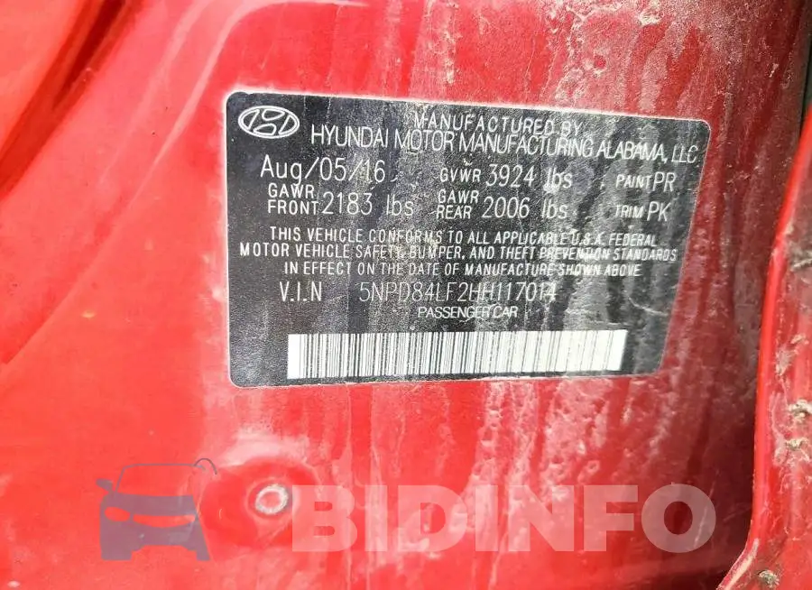 5NPD84LF2HH117014 Photo# 13