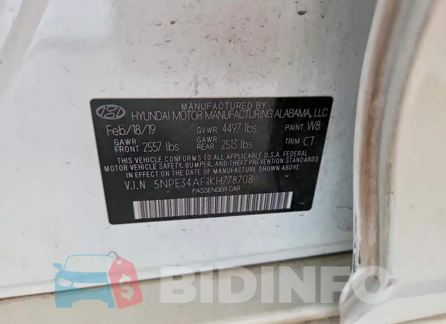 5NPE34AF1KH778708 Photo# 12