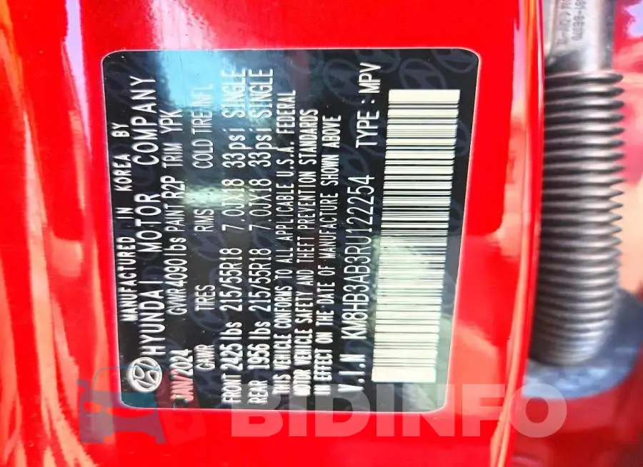 KM8HB3AB3RU122254 Photo# 14