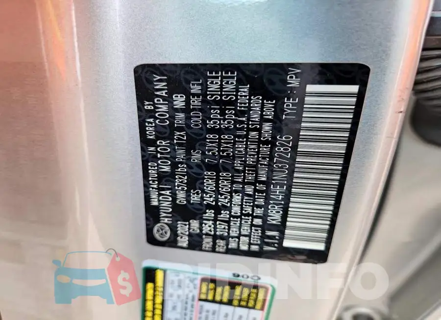 KM8R14HE1NU372826 Photo# 13