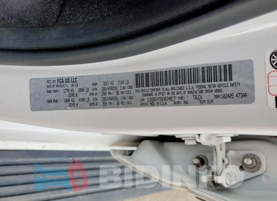 1C6SRFHT5KN674917 Photo# 12