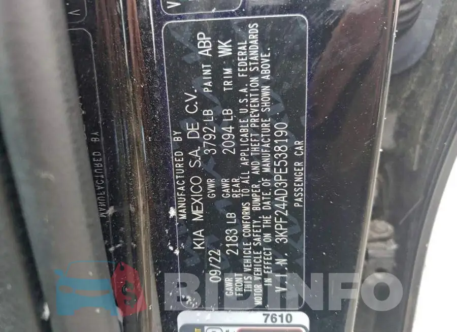 3KPF24AD3PE538190 Photo# 13