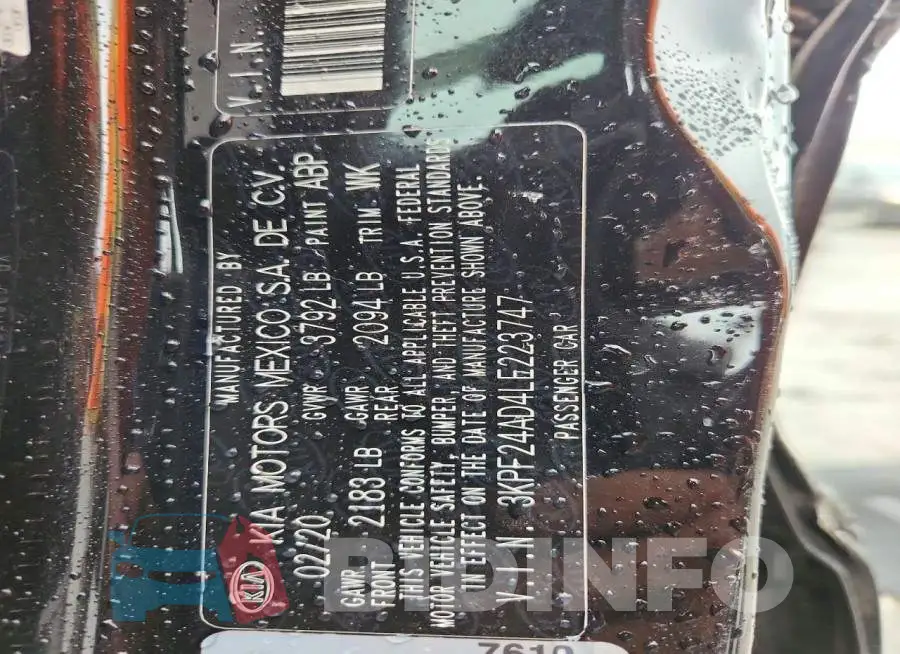 3KPF24AD4LE223747 Photo# 12