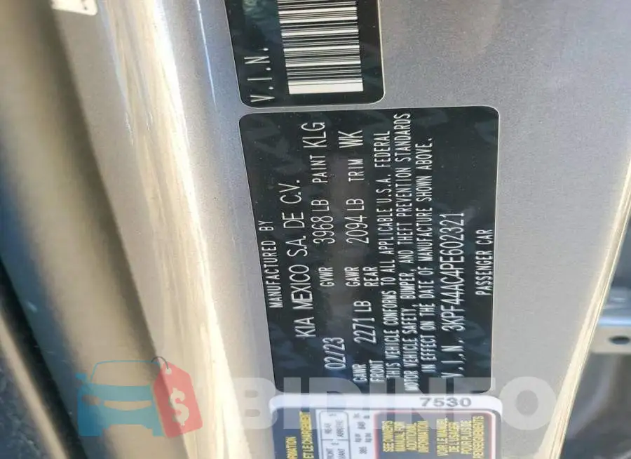 3KPF44AC4PE602321 Photo# 12