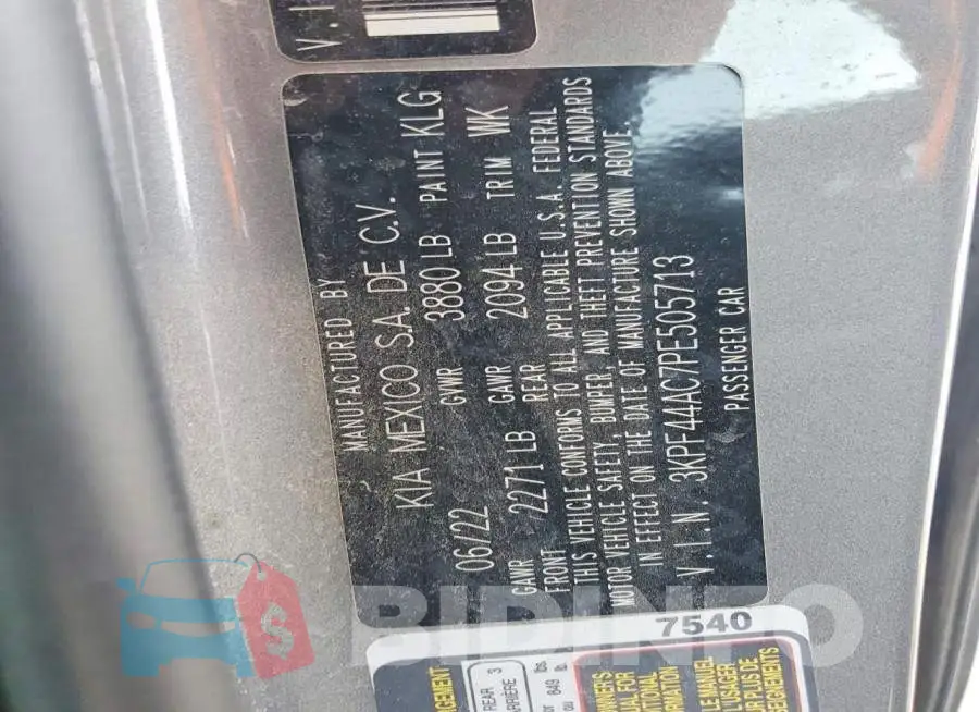 3KPF44AC7PE505713 Photo# 12