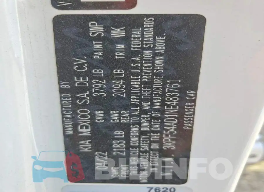 3KPF54AD1NE483761 Photo# 12