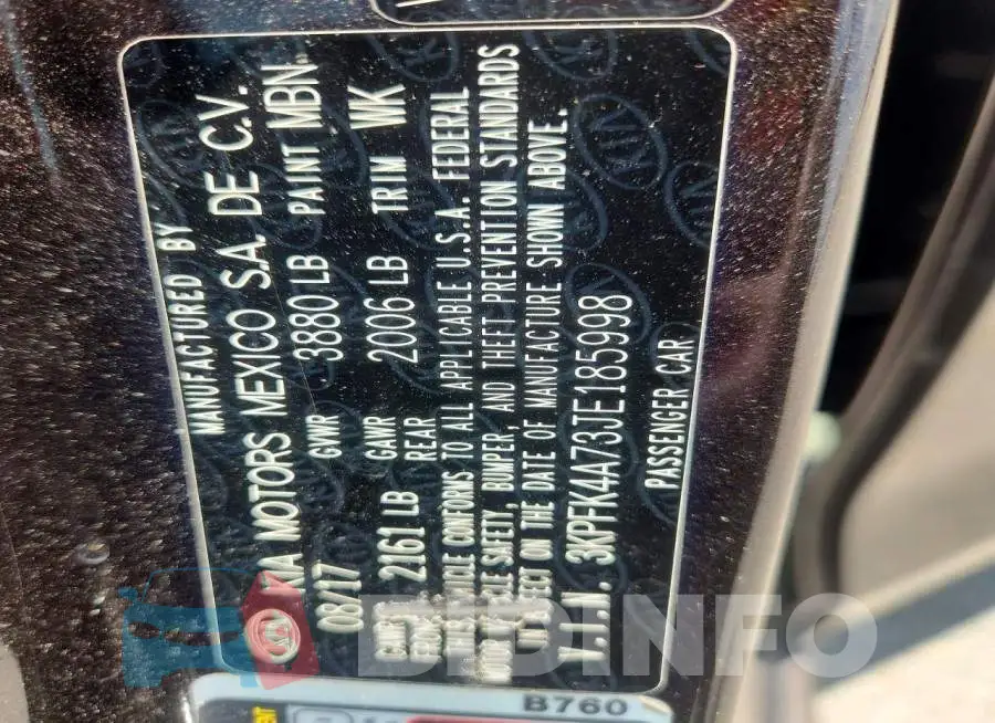 3KPFK4A73JE185998 Photo# 13
