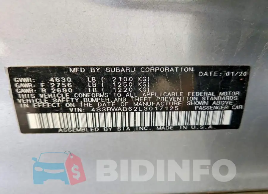 4S3BWAB62L3017125 Photo# 12