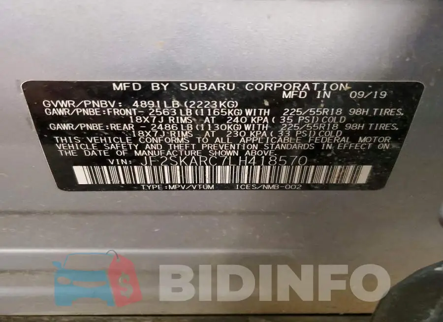 JF2SKARC7LH418570 Photo# 13