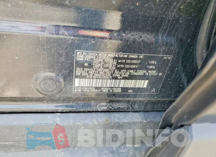 2T3F1RFV4LC069435 Photo# 14