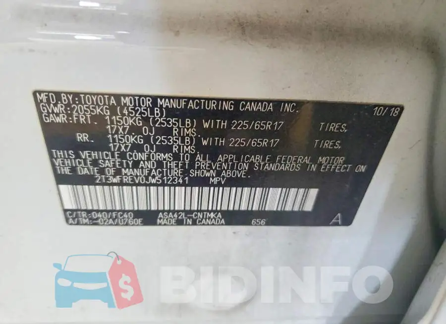 2T3WFREV0JW512341 Photo# 12
