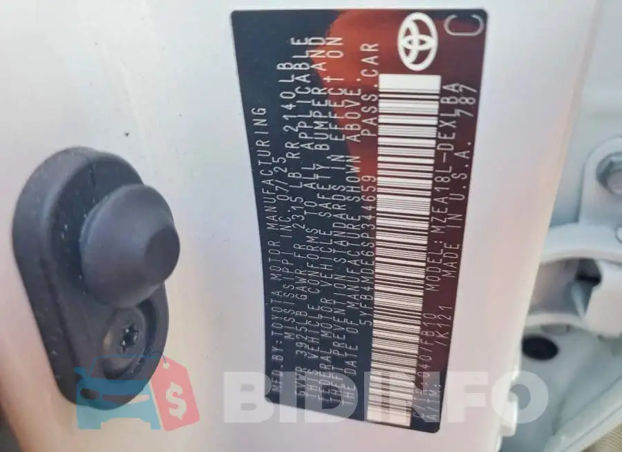 5YFB4MDE6SP344659 Photo# 12