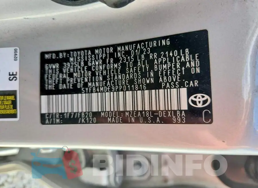 5YFB4MDE9PP011816 Photo# 12