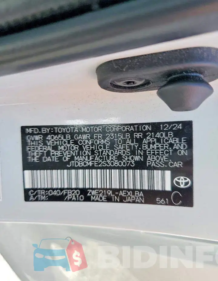 JTDBCMFE2S3080073 Photo# 13