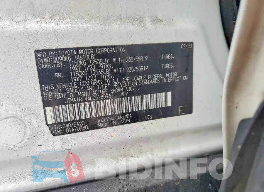 JTMA1RFV4LD528596 Photo# 13