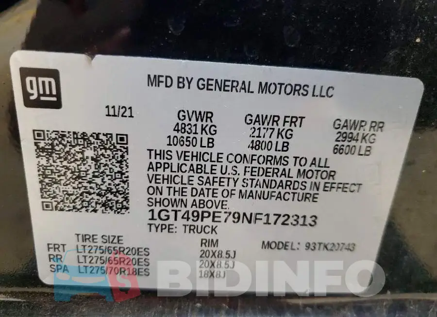 1GT49PE79NF172313 Photo# 12