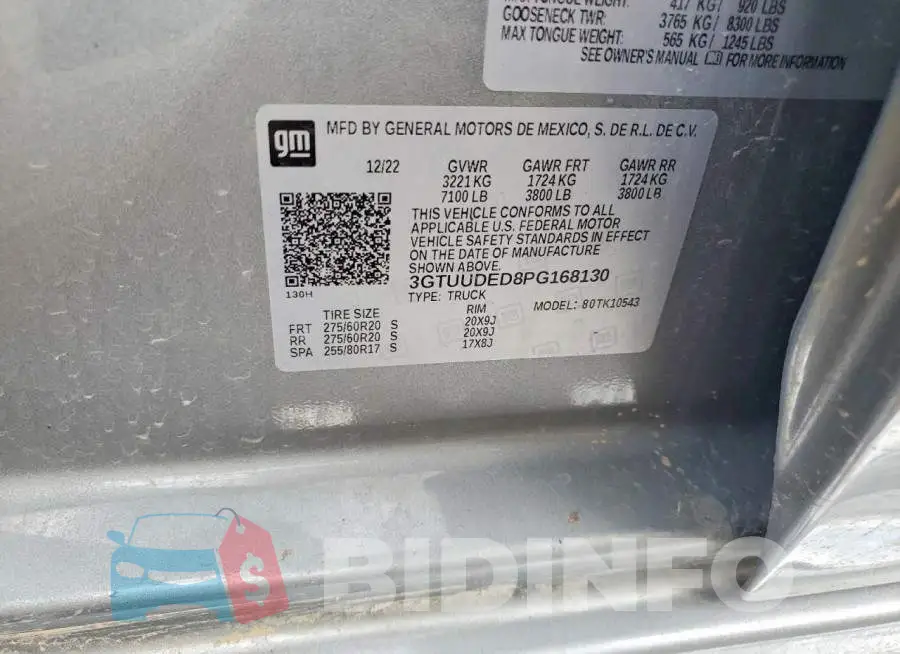3GTUUDED8PG168130 Photo# 12