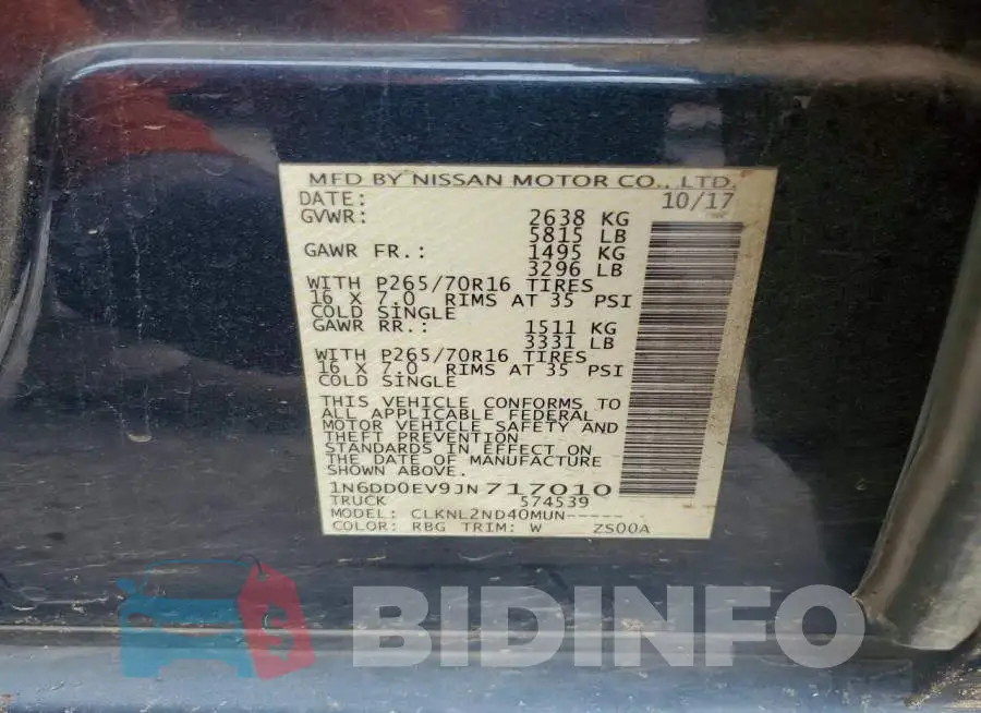 1N6DD0EV9JN717010 Photo# 13