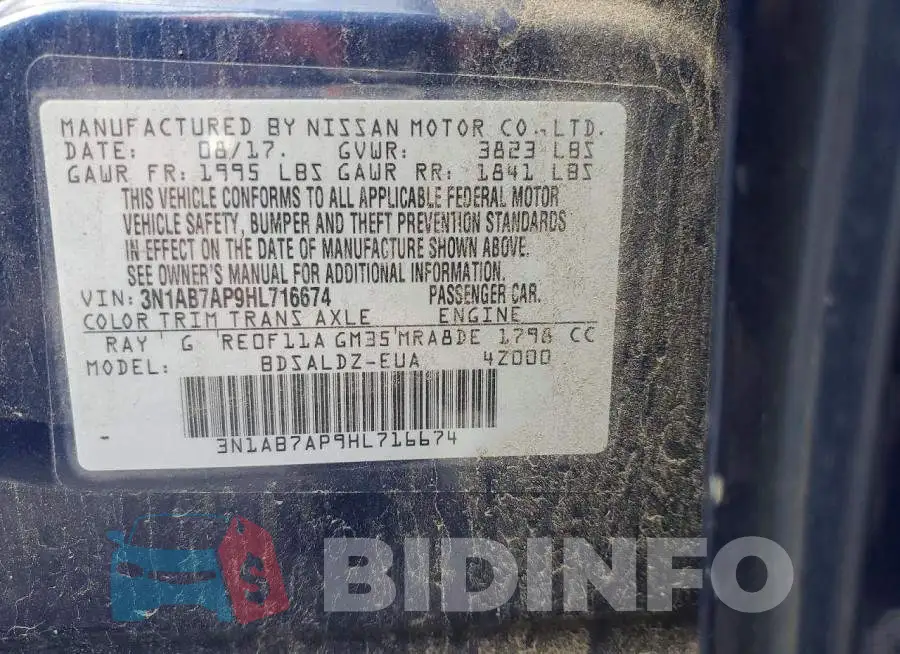 3N1AB7AP9HL716674 Photo# 12