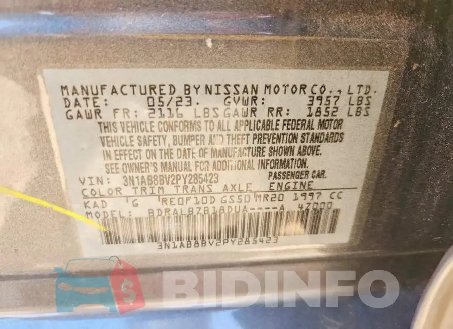 3N1AB8BV2PY285423 Photo# 13